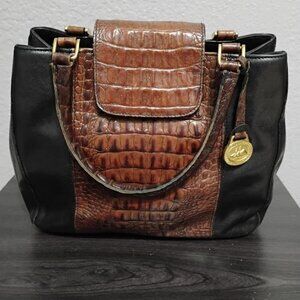 Brahmin Leather Shoulder Bag in Pecan Melbourne